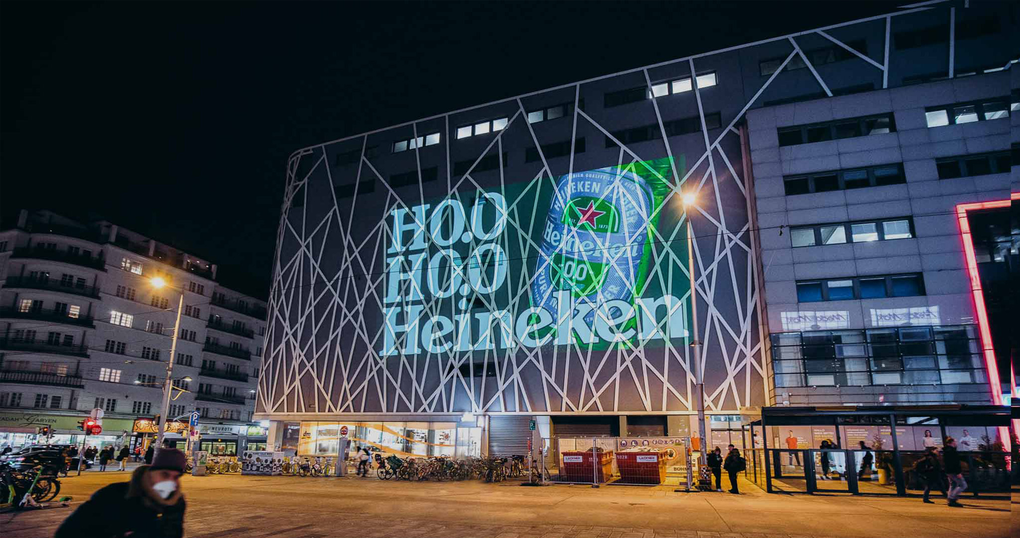 Wien Mitte Fassadenprojektion